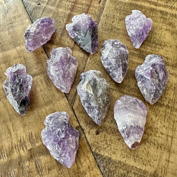 Amethyst Arrowhead Cabochons - Focal - Picture 1 of 4